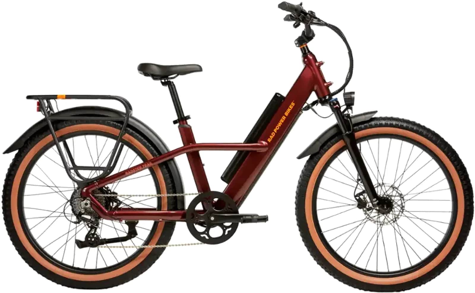 Rad Power Bikes Radster Trail Electric Off-Road Bike, Copper Red, Large