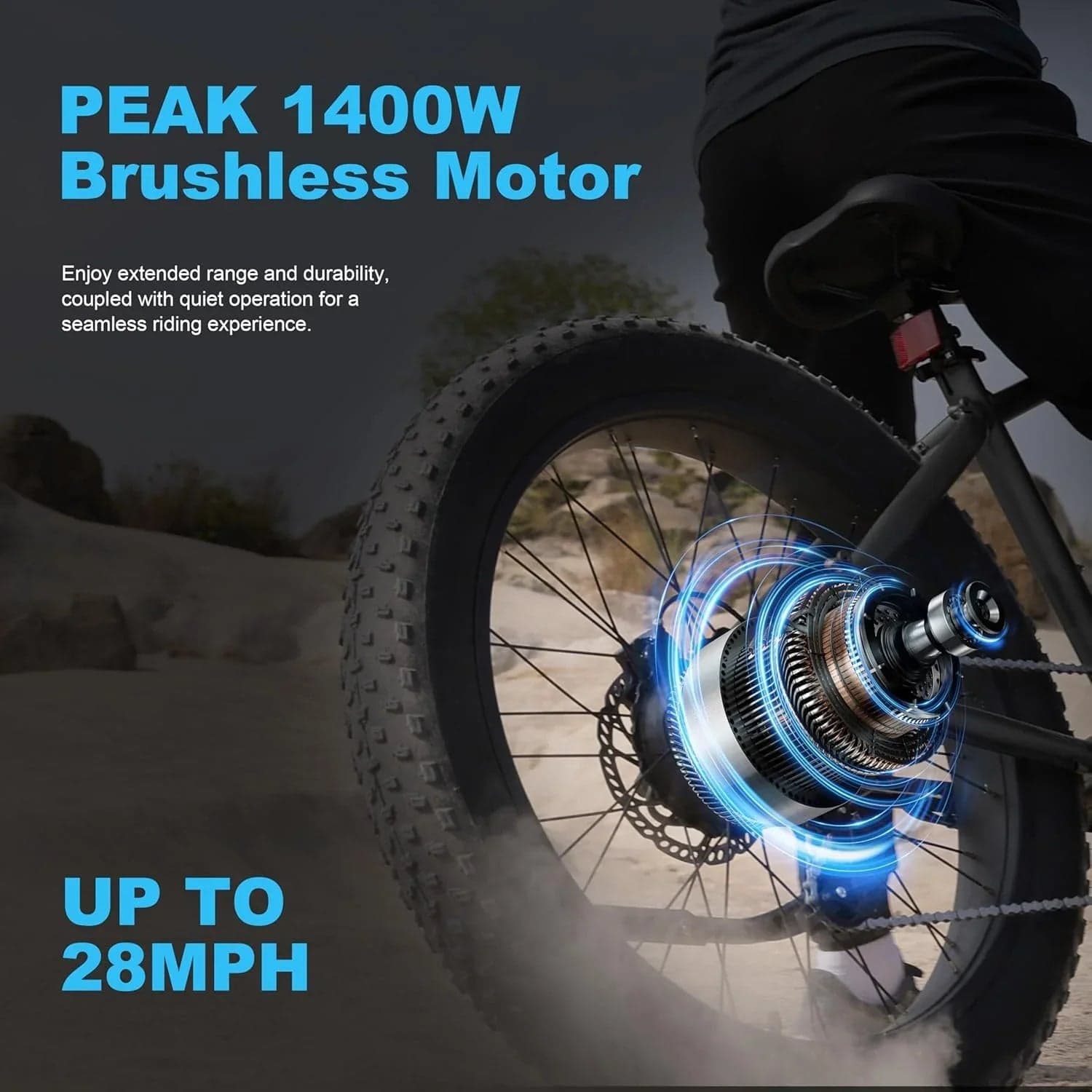 All-Terrain Mountain Ebike 1400W Power & 65mi Ranges